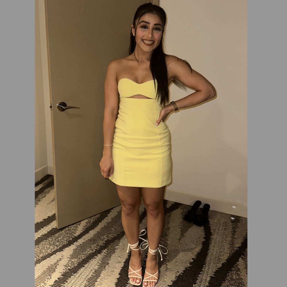 ZARA Strapless cut out mini dress - NWT